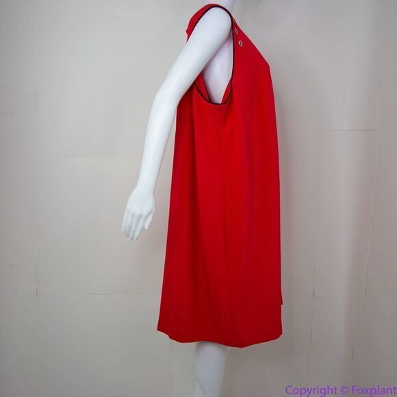 NEW Julia Jordan red sleeveless shift dress with mental cut-out detail, 16 - Picture 14 of 16